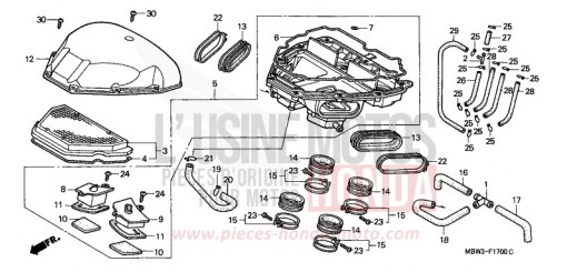 FILTRE A AIR (1) CBR600FY de 2000